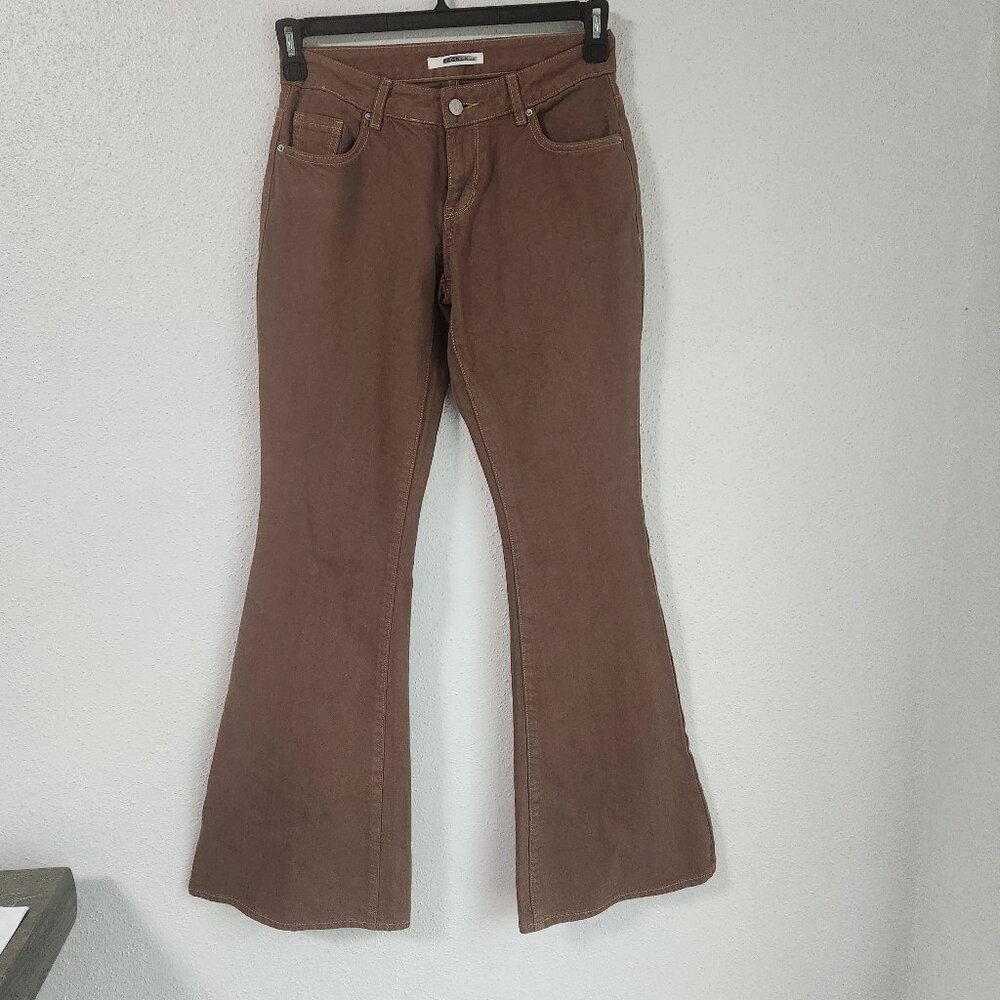 PacSun Low Rise Bootcut Jeans Size 25 Brown Slim Hip Flare Leg Denim Y2k